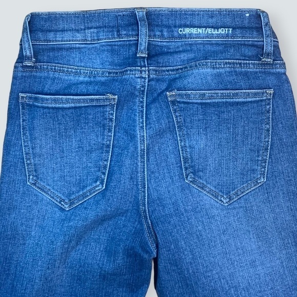 CURRENT/ELLIOTT Women’s Jeans Size 24 Slim Straight Blue Distressed - Picture 9 of 11